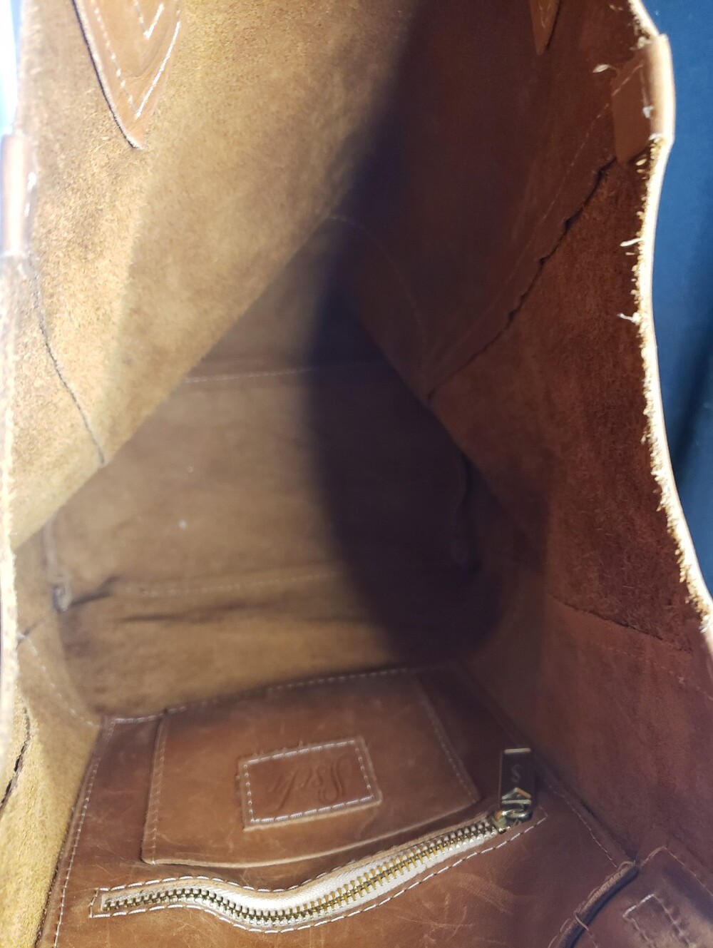 Sseko Designs Safari Leather Bucket Bag in Tan Camel Shade - Picture 10 of 16